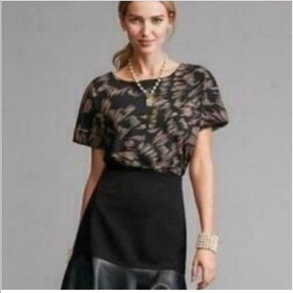 Cabi‎ black pink burst graphic top size Medium #3433